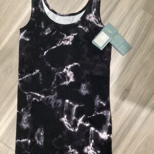 Lysse Dress Black Marble Pattern